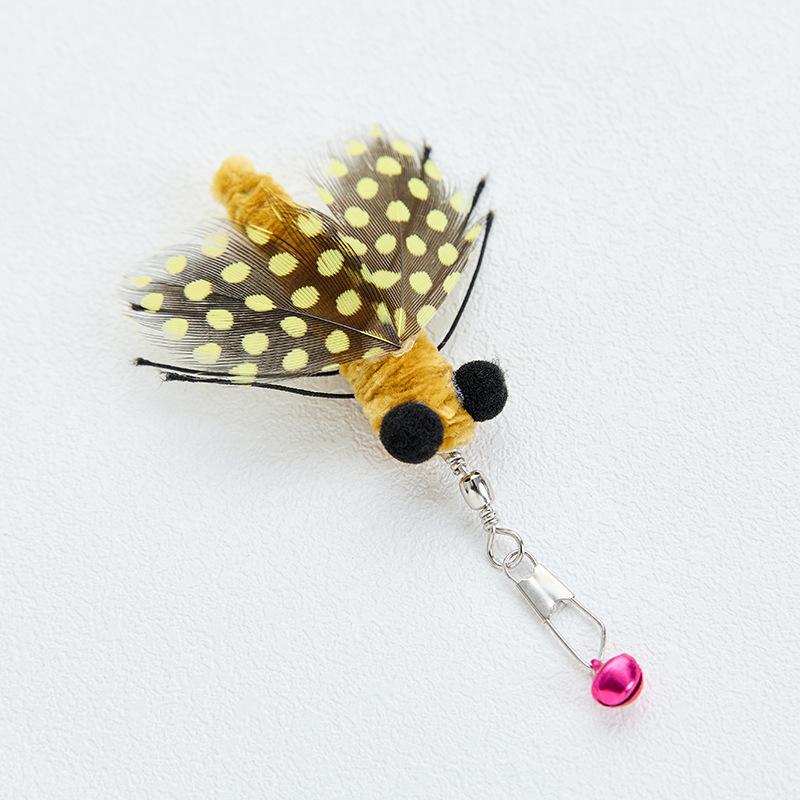 3/5pcs Random Color Cat Sticker Replacement Head Feather Cat Toy Interactive Pet Toys For Kitten