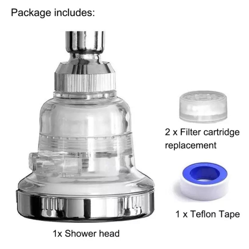 High Pressure Wall Mount Rainfall Showerhead Water Saving 3 Modes Adjustable Ceiling Shower Head Chlorine Fluoride Water Filter