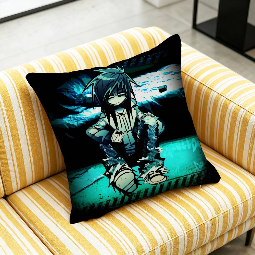 For Creepypasta Killer Jeff Throw Pillow Case 30cm 50cm 45cm DIY Square Pillowcase Square Office Cushion Cover