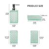 Pack of 4 Modern Diamonds Grids Bathroom Organizers Set Plastic Containers for Countertop Bathtubs Storage Easy to Wipe