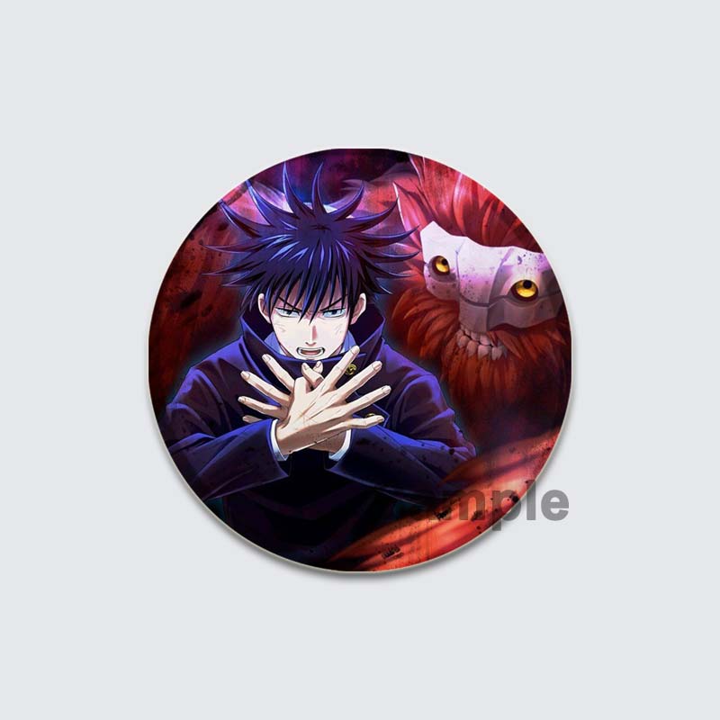 32/44/58mm Anime Jujutsu Kaisen Insigna Figura Gojo Satoru Yuji Itadori Desene animat rotund Ace lucrate manual DIY Rucsac Guler Brosa Accesorii