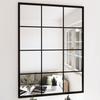 VidaXL Miroirs muraux 2 pcs noir 80x60 cm métal 3189032