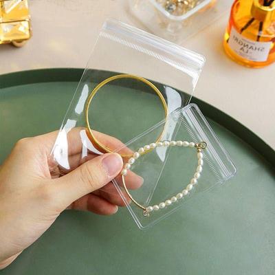 Selbstversiegelnde transparente PVC-Schmuckaufbewahrungsbeutel für Schmuckstücke & Armbänder