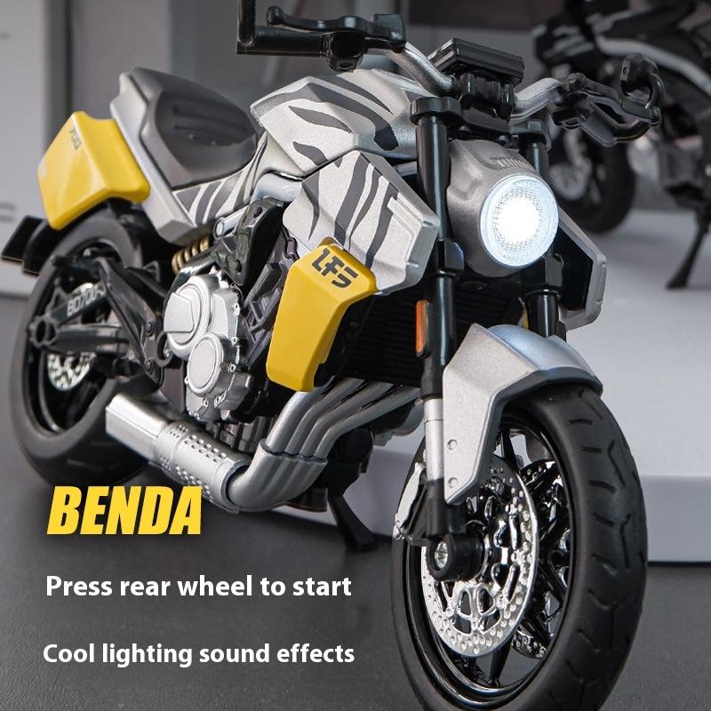 1/12 Scale TANG KNIFE LFS700 Motorcycle Model Alloy Diecast Model Sound & Light Series Children Toy Kids Gift Birthday Present