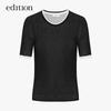Edition Women's Layered Knitted Short-Sleeve Two-Piece Set