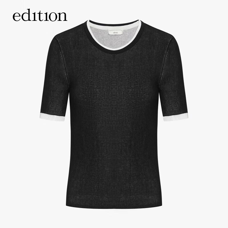 Edition Women's Layered Knitted Short-Sleeve Two-Piece Set