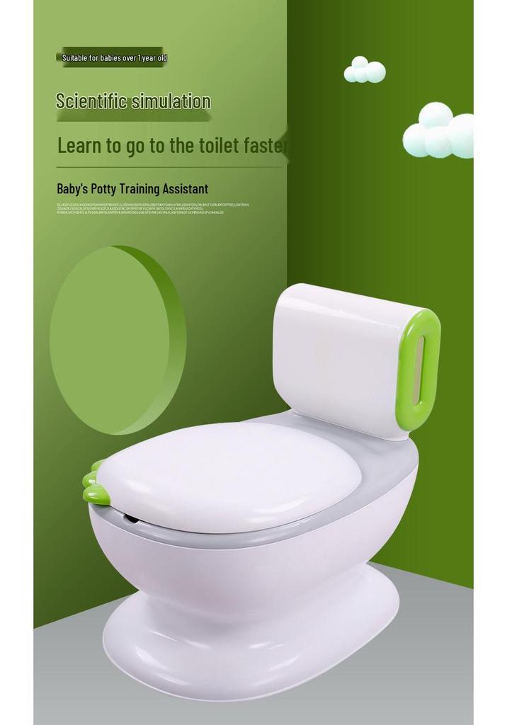 Children's Large Simulation Potty with PU Soft Cushion for Boys and Girls