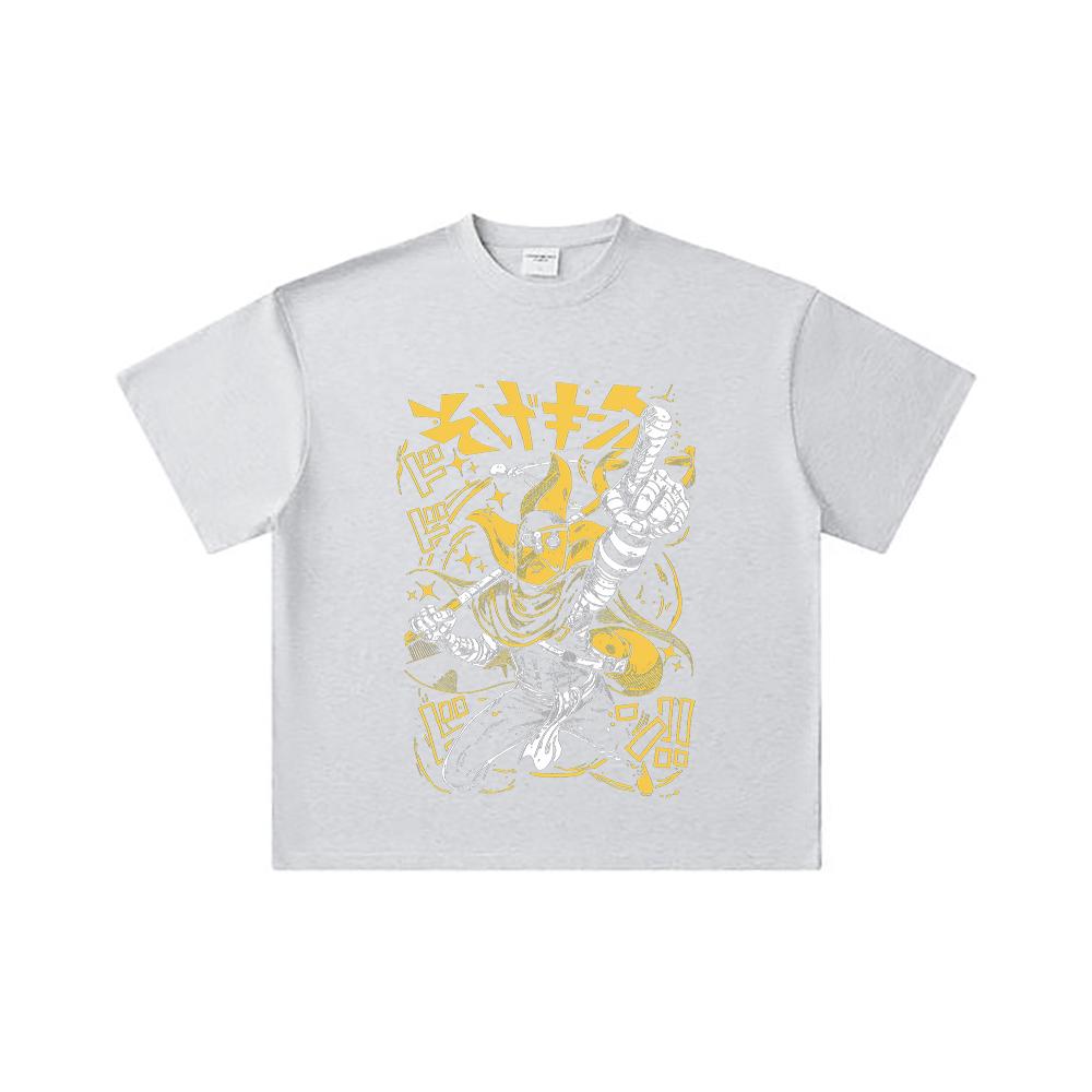 260 GSM Double Yarn 32 Count 100% Cotton One Piece V77 Sogeking Print Unisex Heavy Cotton T Shirt