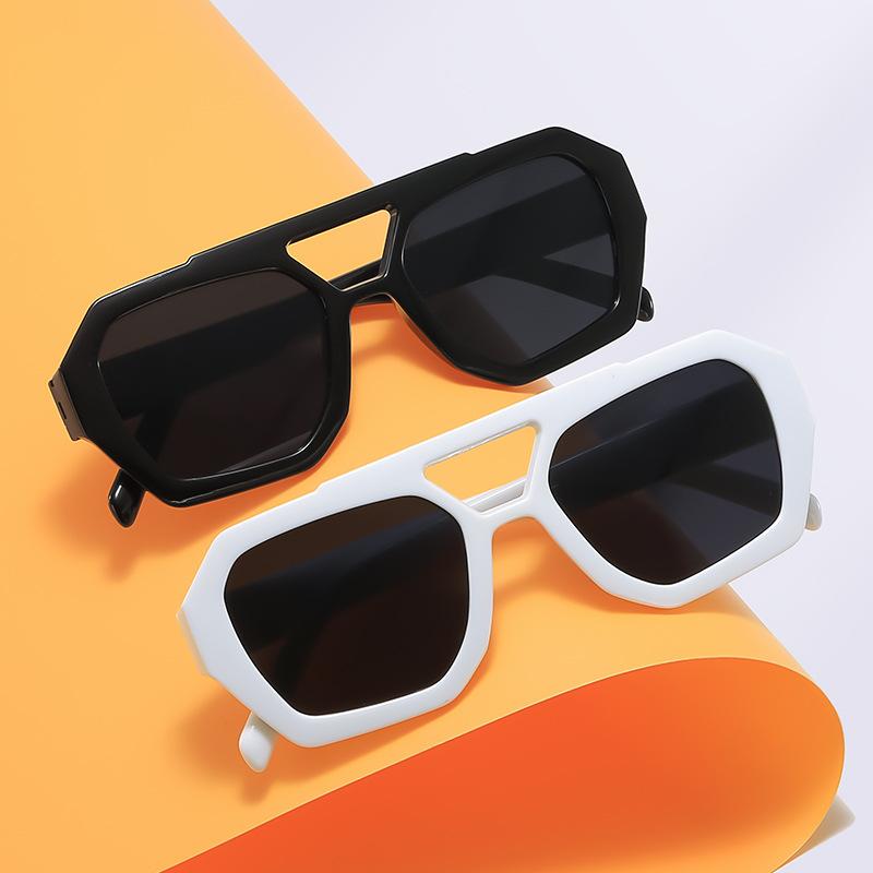 Double Beam Irregular Sunglasses Retro Personalized Sunglasses Trendy Sunglasses