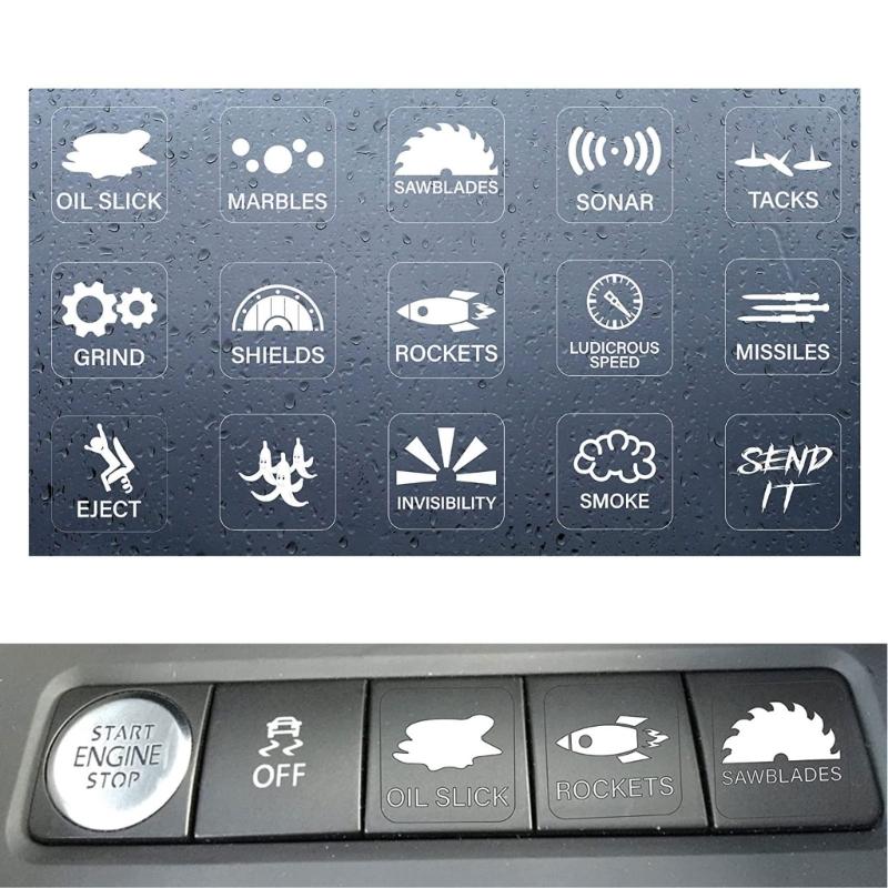 Personalizing PVC Car Switches Decals Suitable for Style and Misoperation Prevention Multiple Vehicle Models Waterproof