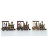 Creative Gold-Brushed Christmas Locomotive Ornament with Luminous Water-Filled PVC Night Light