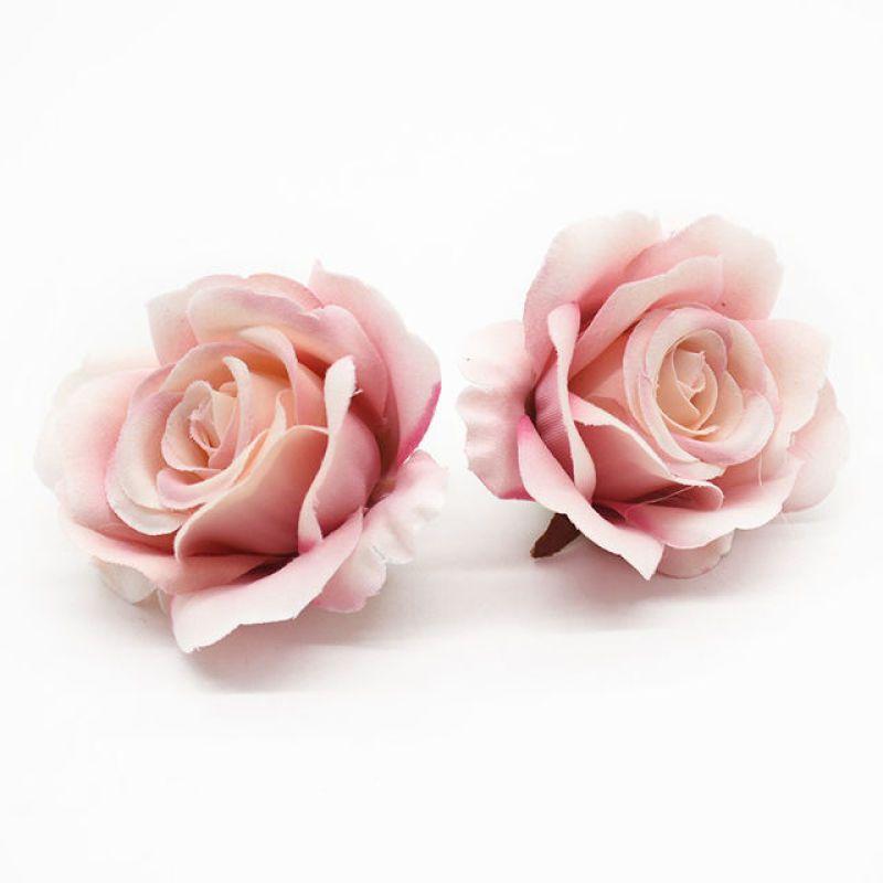Cheap Pink Artificial Flowers Crafts Wreath Headgear for Home Decor Wedding Accessories Outdoor Garden Diy Scrapbook Silk Roses