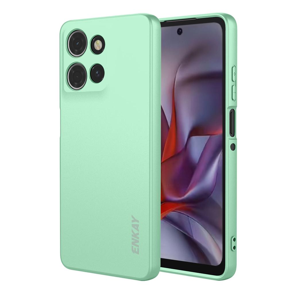 For Motorola Moto G Power (2025) Silicone Case ENKAY HAT PRINCE Straight Edge Cell Phone Back Cover