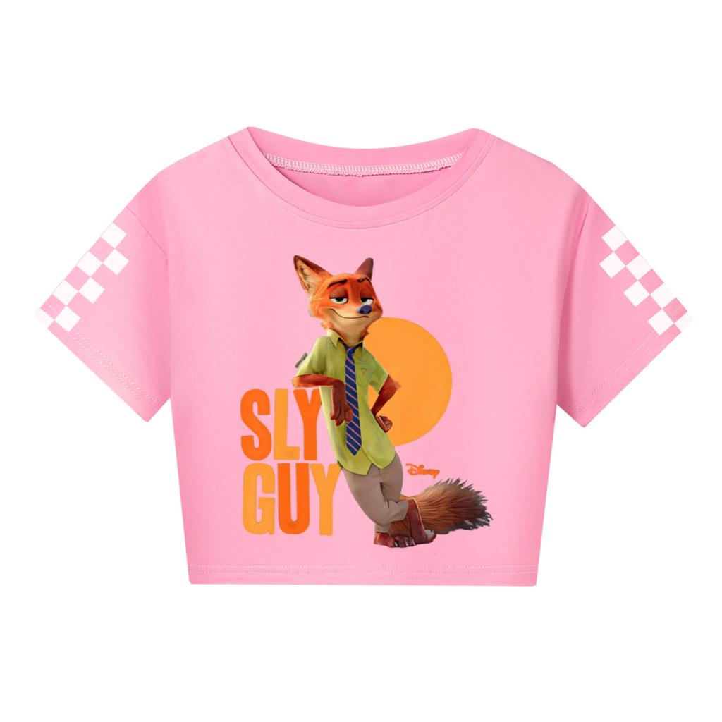 Módní pracovní oděvy s krátkým rukávem a kulatým výstřihem, potištěné topy pro DÍTĚ, letní topy