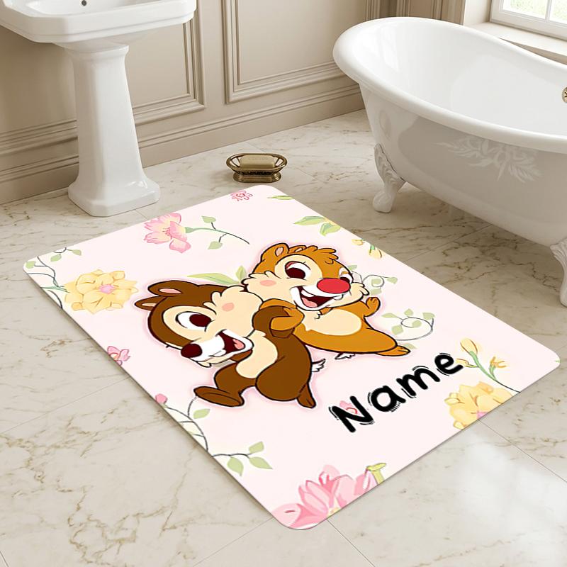 Custom Name Chip Dale Adventure Living Room Non-Slip Area Rug Soft Carpet for Bedroom Kids Playroom Sofa Office Home Decor Doormat