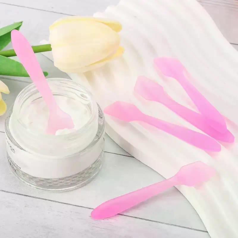 50/100Pcs Cosmetic Spatulas Scoop Face Cream Mask Mud Mixing Plastic Spoon Beauty DIY Tools Eyes Facial Makeup Applicator