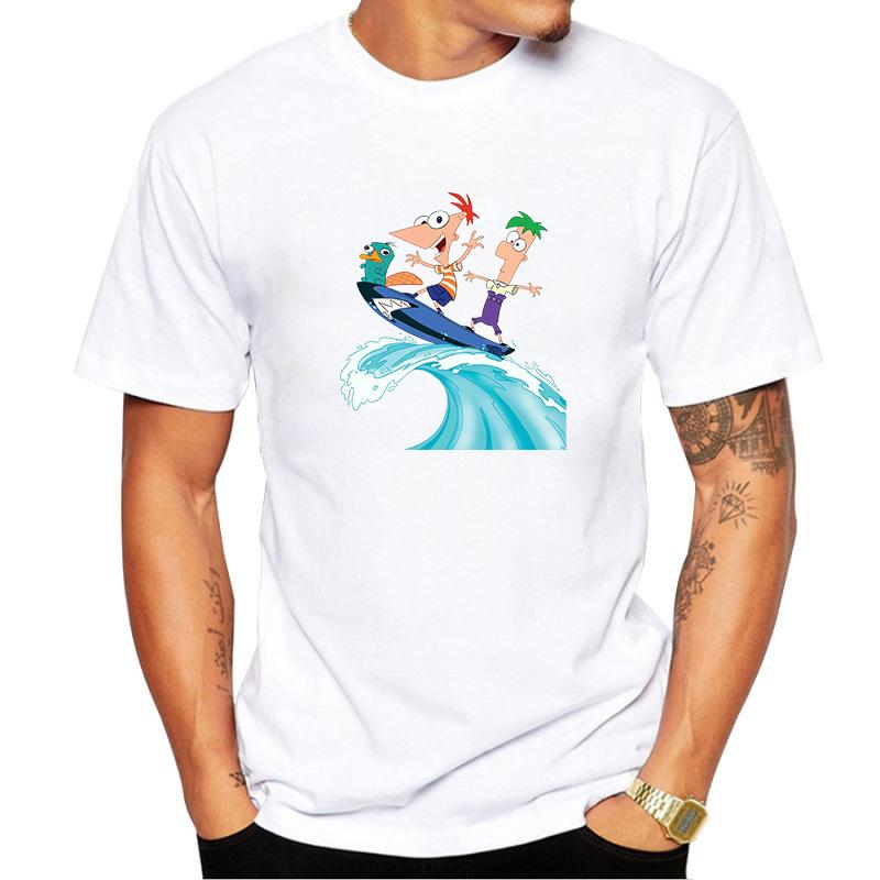 Phineas En Ferb 2026 Katoenen T-shirt Streetwear Korte Mouw T-shirts Mannen Vrouwen T-shirt Kleding Tops