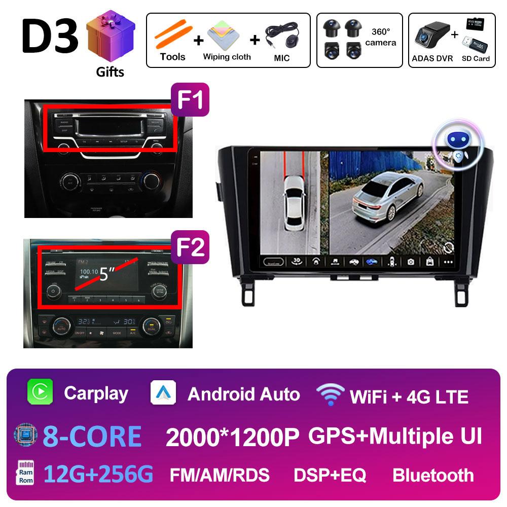 10.1 Inch Android 14 Car Video For Nissan Qashqai J11 X-Trail 3 T32 2013 2014 2015 2016 2017 Radio Player DSP Stereo Auto Tools