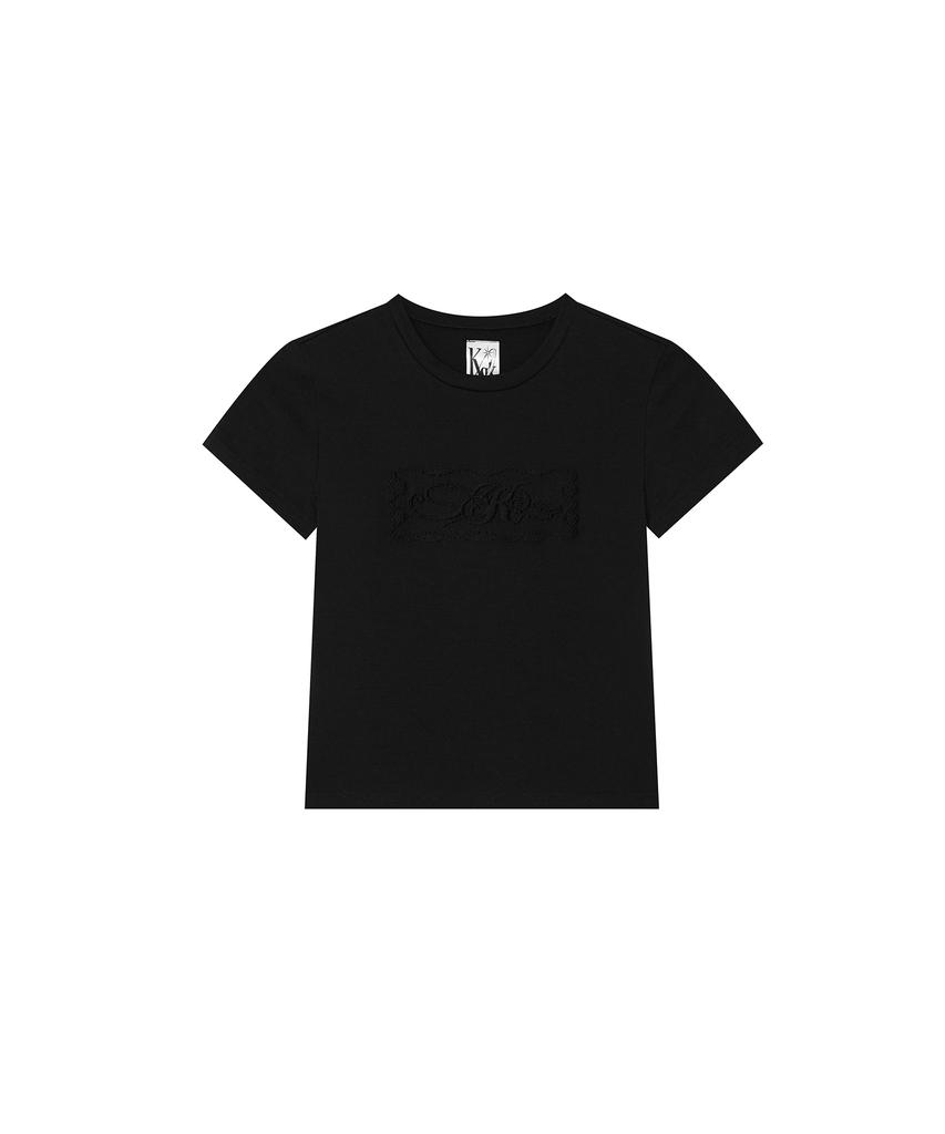 Kasiko Embossed Baby Tee Black