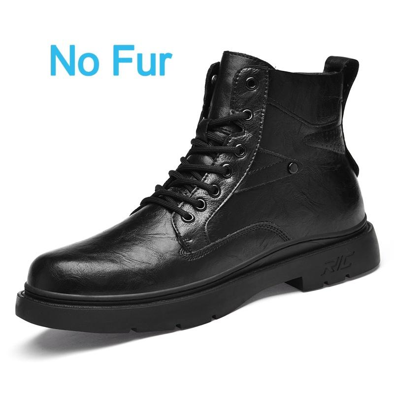 Classic High-Top Laced Walking Boots Outdoor Durable Comfortable And Casual Boots British Style Men's Genuine Leather Work Boots