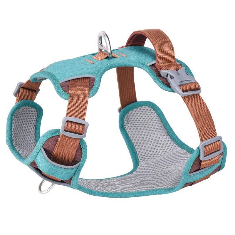 Reflective Pet Chest Strap Vest Type Contrast Color Dog Chest Strap Anti-break Free Dog Traction Chest Back