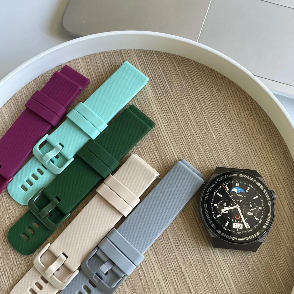 Soft Strap For Garmin Venu 2S Vivomove 3S Wristband 18mm Silicone Smart Watch Band Bracelet Replacement Accessories