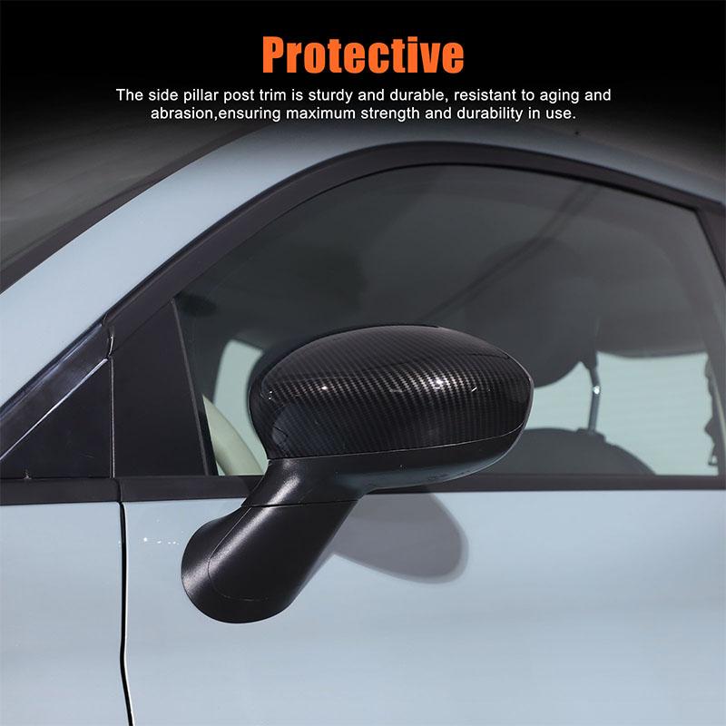 For Fiat 500 rearview mirror cover, car side rearview mirror protective case, decorative cover, ABS (change version) 2016 -2023