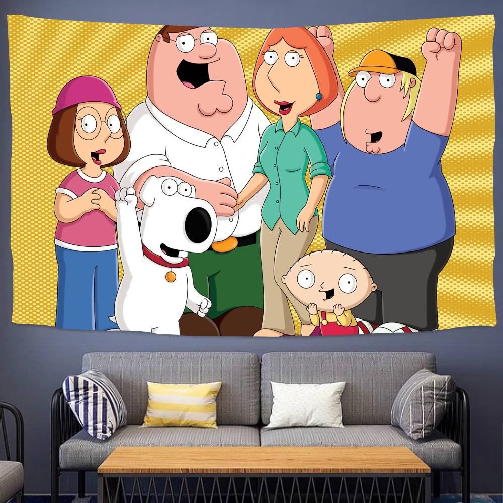Vintage American Cartoon Family Banner Backdrop Decoration Party Photography Background