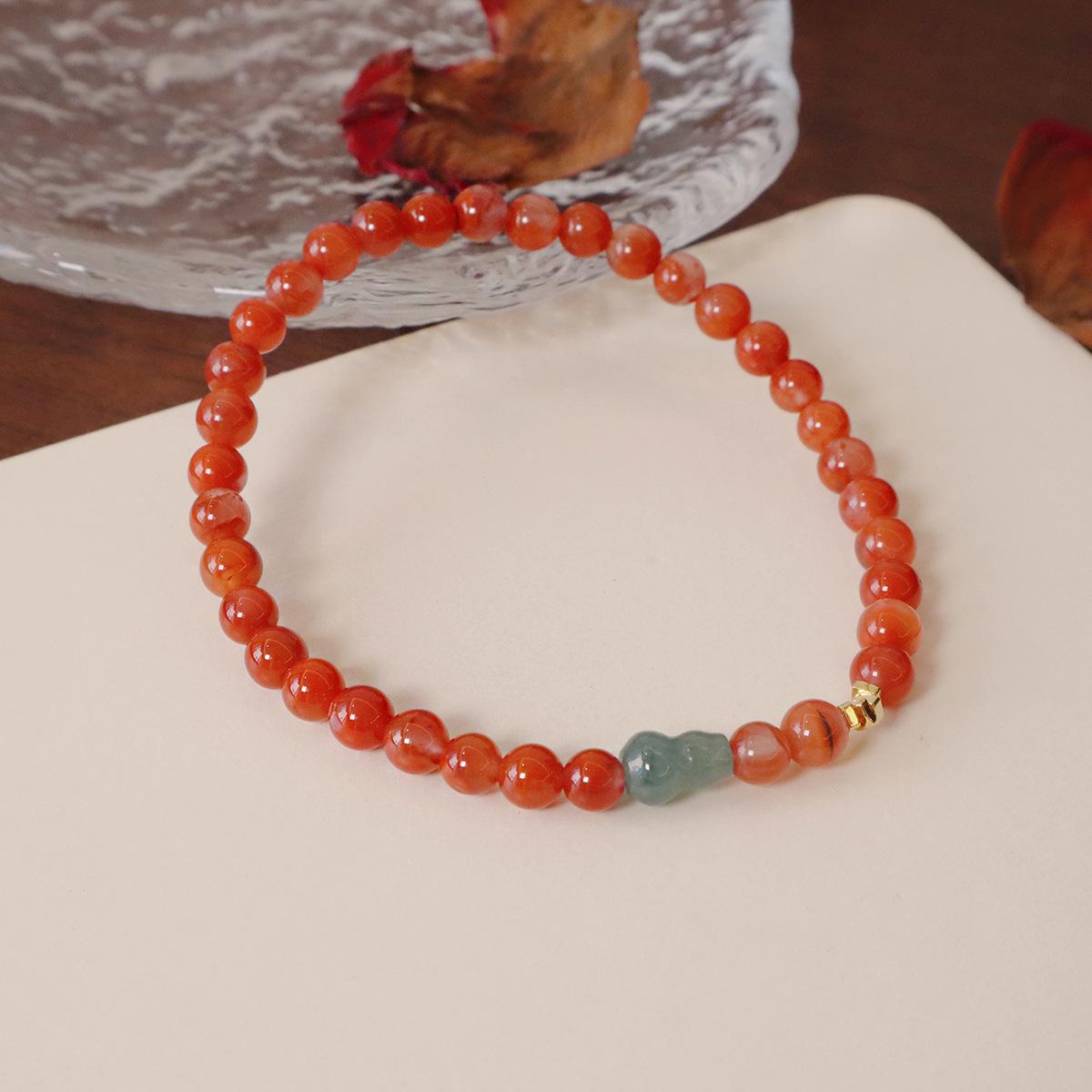Natural Nanhong bracelet agate jewelryfashion women daily jewelry gift