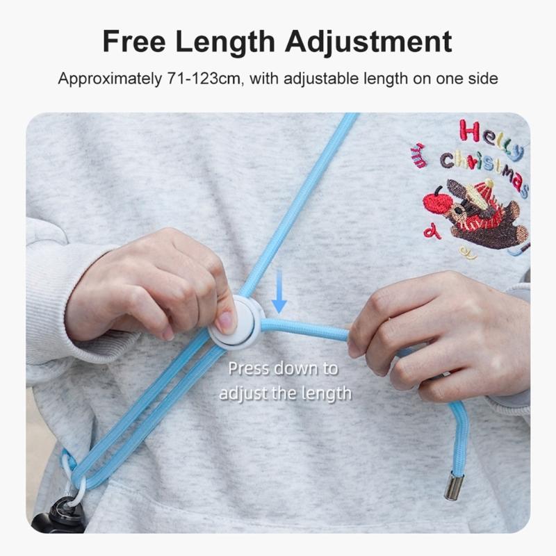 Verstellbares Kamera-Lanyard für Action-Kameras mit Schnellverschluss und 71-123 cm Nylonseil für Action-Kamera