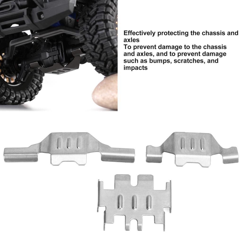 Stainless Steel Chassis Armor RC Chassis Armors Set for Traxxas TRX4M 1/18 Upgrade RC Car