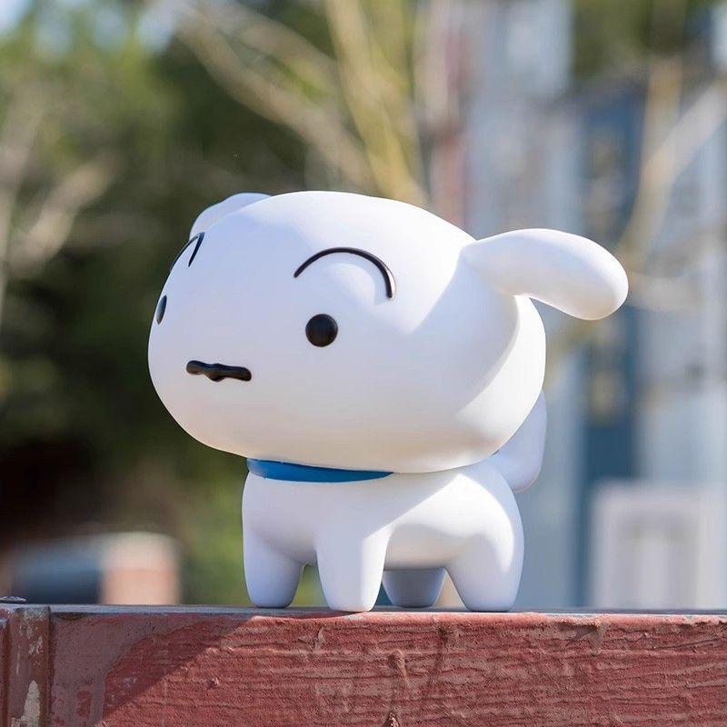 White Dog Key Desktop Doll Shiro Figure Cartoon Animation Model Cute Children Dog Doll Kawaii Doll Desktop Decoration Gift Box