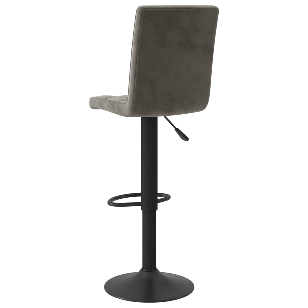 Bar Stool Dark Gray Velvet