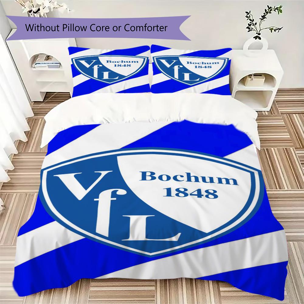 Set Copripiumino e Federe con Motivo VfL Bochum 1848 Decorazione per la Casa Regalo di Compleanno (1 * copripiumino + 2 * federe senza imbottitura)98