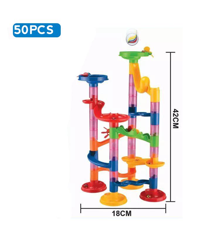 

Marble Run Race Track Building Blocks Дитячий 3D Maze Ball Roll Toy DIY Marble Run Race Coaster Set 80/105/109/133pc Різдвяний подарунок