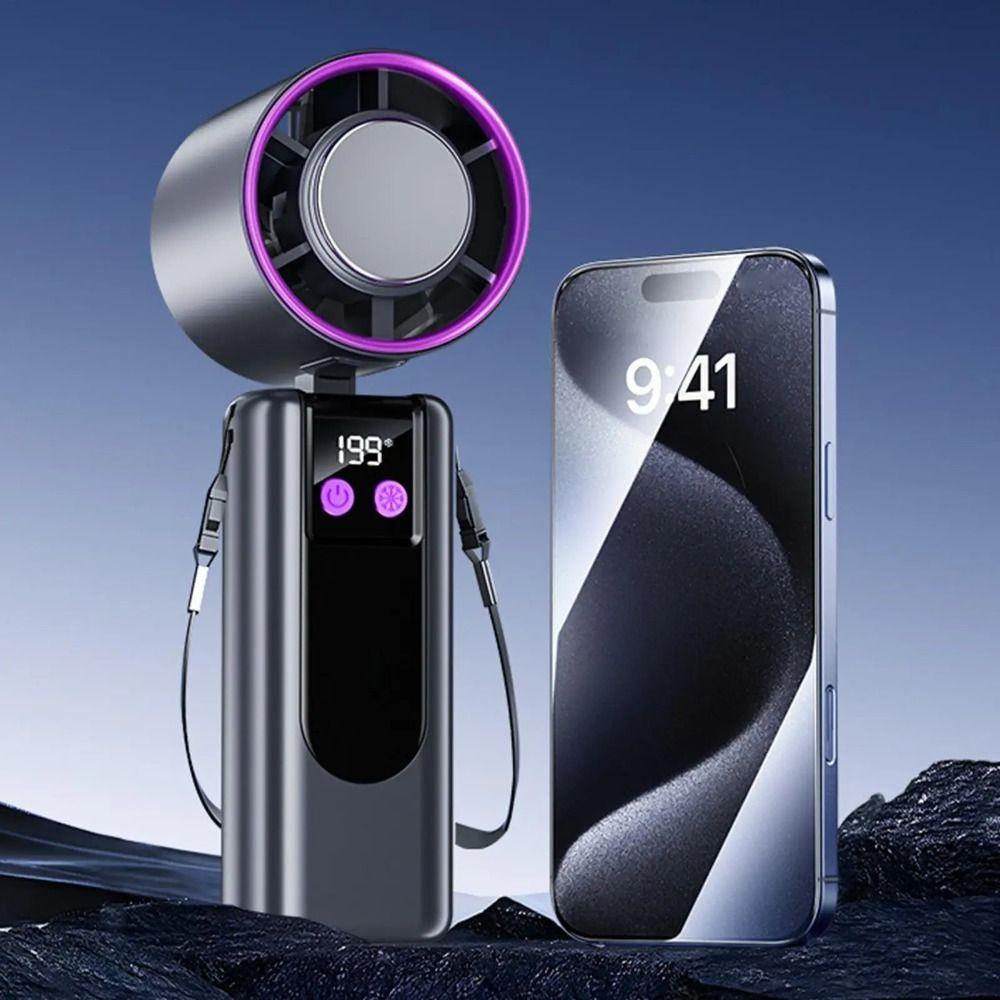 High Speed Portable Cooling Fan Semiconductor Refrigeration Mini Turbo Fan Handheld Fan  School