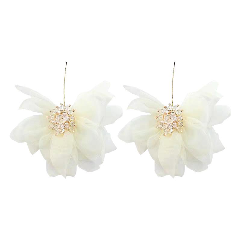Handmade Multicolor Flower Long Earrings - European & American Holiday Style