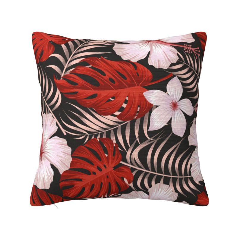 Hawaii Floral Tropical Flowers Leaves Cushion Cover x cm Polyester Throw Pillow Case Home Decoration Bedding Pillowcase