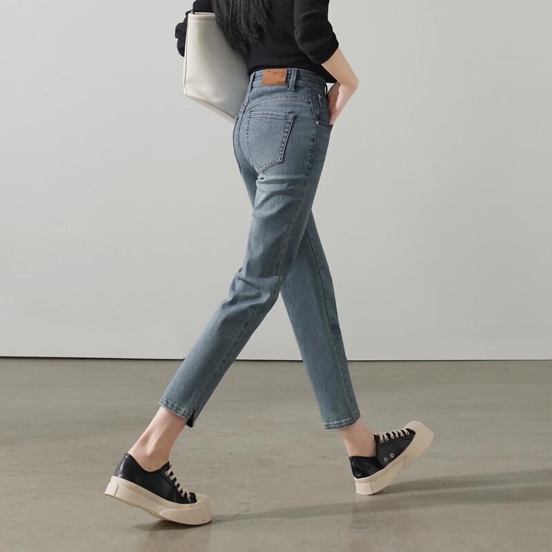 SOFSIL 2026 Spring High-Waist Slim-Fit Ankle Jeans 29/XL