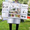 Fridge Costume Funny Refrigerator Cosplay Outfit for Adults Fancy Dress Up Costume Halloween Role Play Party Props