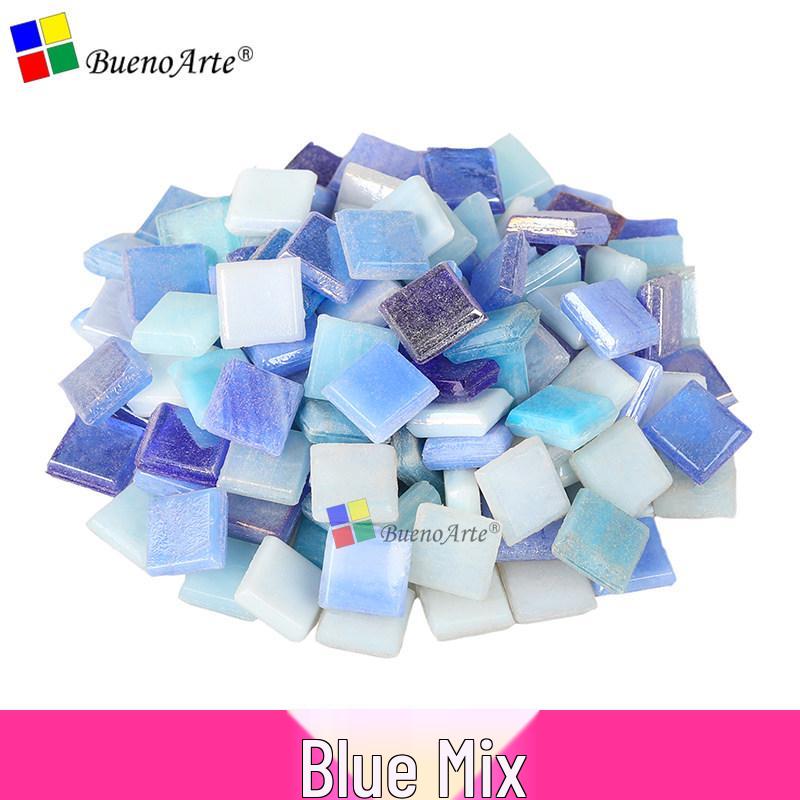 260 Stück 1 cm Transparente Eisjade Mosaik Glasperlen für DIY Kerzenhalter Basteln