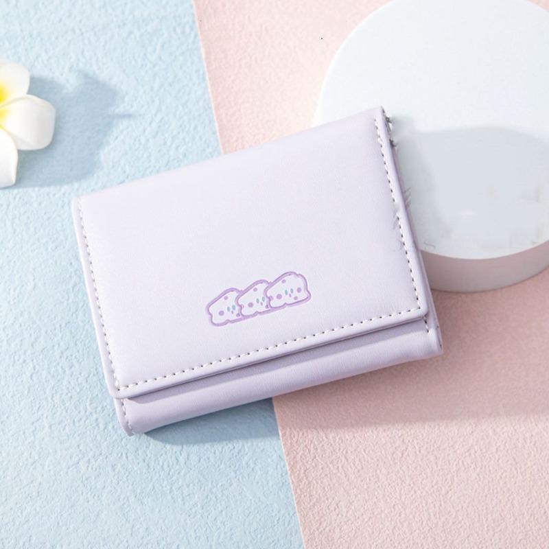 1pcs Cartoon Cheese Wallet Large Capacity PU Leather Coin Purse Card Holder Cute Cheese Pattern Multi-Function Wallet