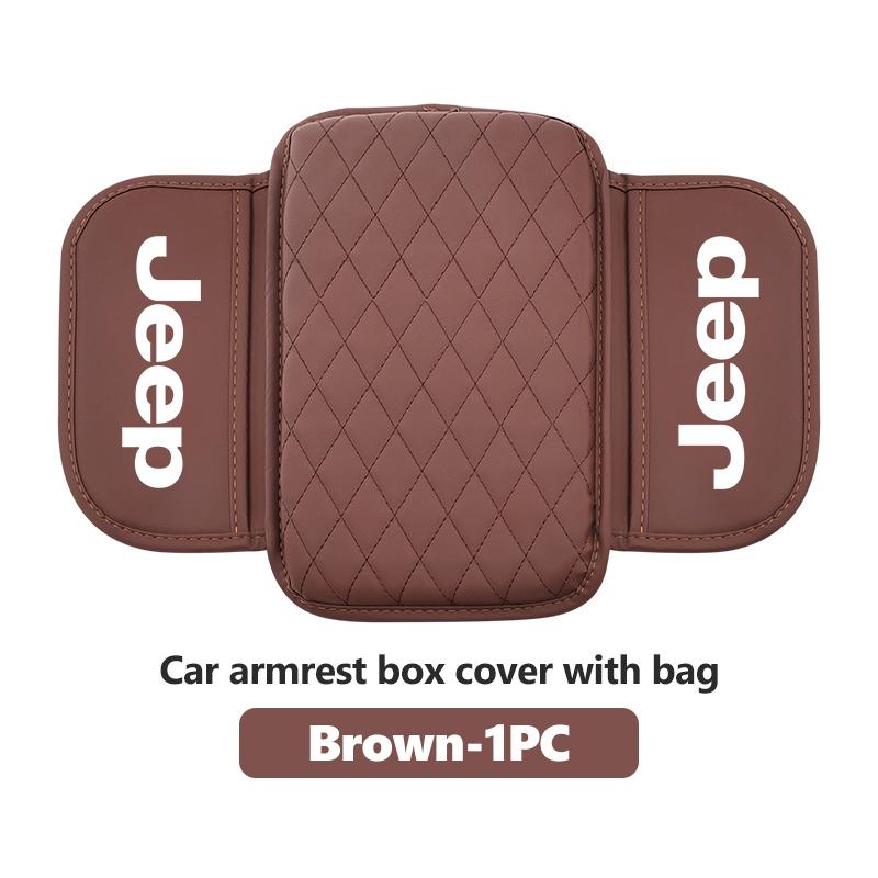 Car Armrest Box Pad Auto Protective Armrest Mat Storage Bag Interior Accessory For Jeep Grand Cherokee Wrangler JK Renegade