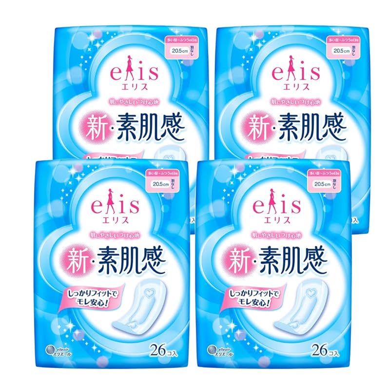 

Ellis New bare skin feeling No wings 20.5cm (Noon on normal to busy days) 104 sheets (26 sheets x 4 packs) [Bulk purchase]
