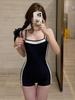Costume da bagno da donna 2026 stile coreano, snellente, con spalline, per seno piccolo