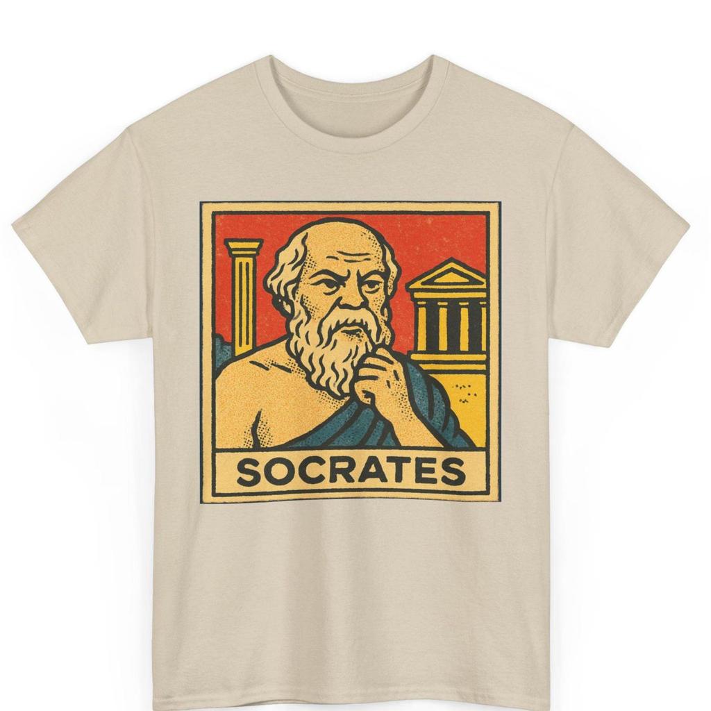 Socrates Comic T-Shirt: Retro Greek Philosopher Graphic Tee