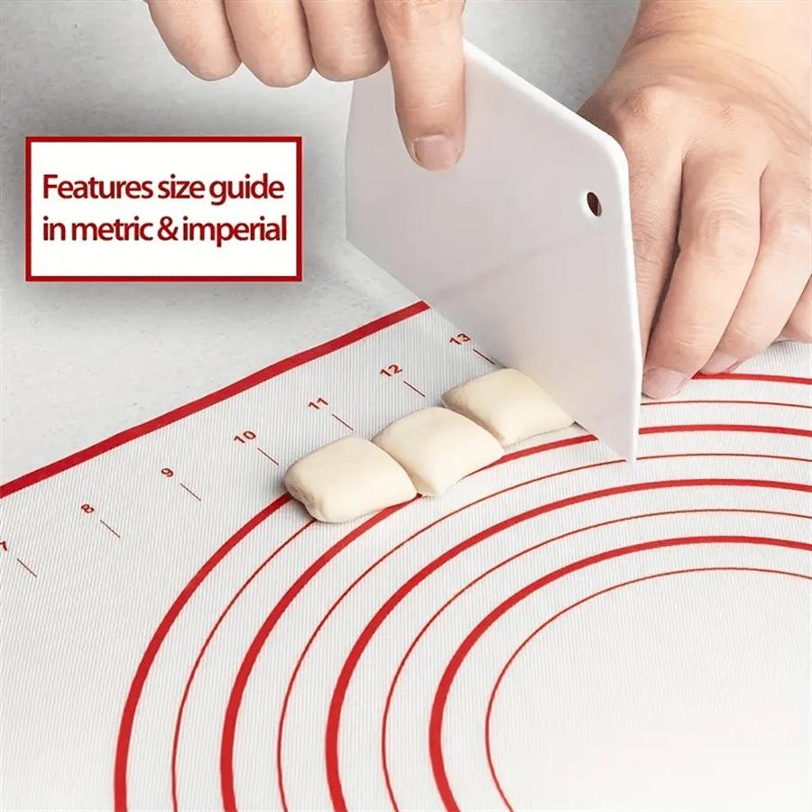 Teigknetmatte | 1 Stück Silikonmatte | Rutschfest, Leicht zu verstauen und zu reinigen, Ideal zum Backen & für Kuchenteig