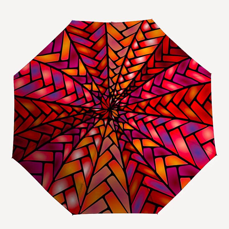 

1pc Stained Glass Star Automatic Open/Close Umbrella with Windproof, 8-Rib Sturdy Canopy, , Outdoor Accessory, Ideal for Gifts yy251117106