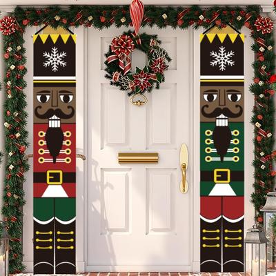 Nutcracker Black Christmas Decorations African American Nutcracker Porch Banner Outdoor Christmas Nutcracker Decorations And Sup