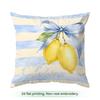 Fresh Blue And Yellow Lemon Pictures Cushions Pillowcase Polyester Cushion Cover Throw Pillow Pillowcover Home Car Sofa Decor